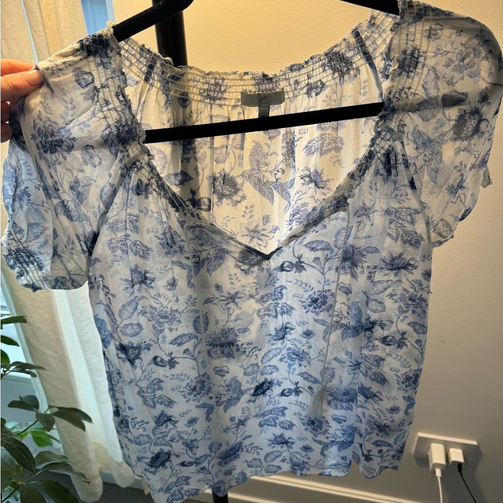 Joie Floral Peasant Blouse